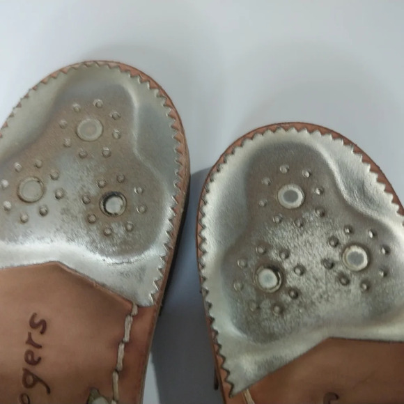 Jack Rojers 1960 Women's Silver Leather Sandals Size 7 - Picture 4 of 8